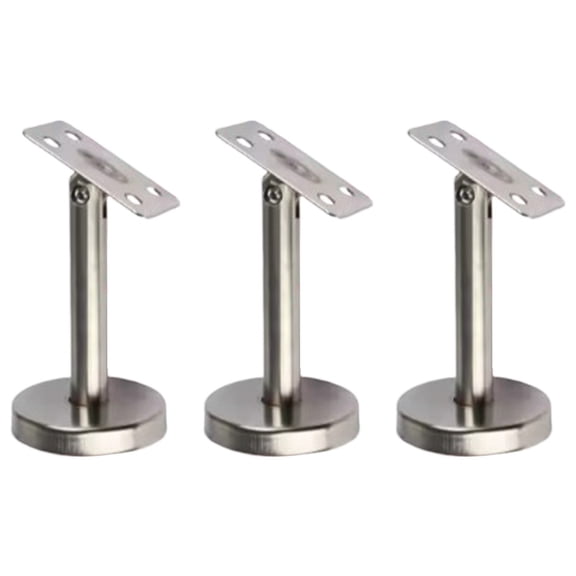 3pcs Stair Support 60/80mm Stainless Steel Movable Adjustable Column Bracket For Handrails Sturdy Support Home Accessories