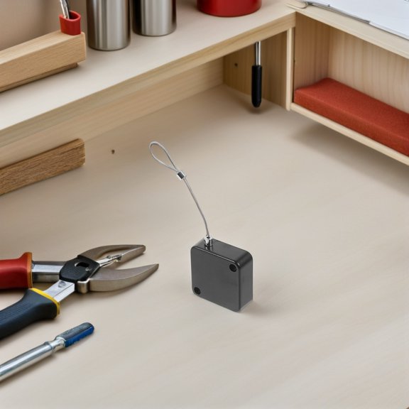 Alasum Retractable Cable Organizer Clips, Black ABS and Steel, Stylish and Design for Home Use, 3 Pieces