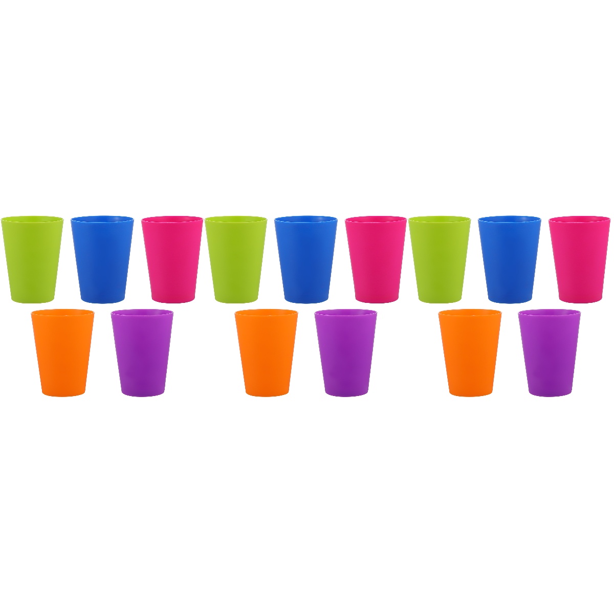 3pcs TOYMYTOY 15pcs Colored Plastic Cups Reusable Drinking Tumblers