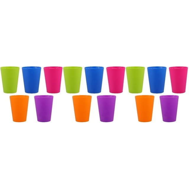 3pcs TOYMYTOY 15pcs Colored Plastic Cups Reusable Drinking Tumblers