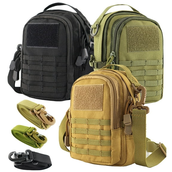 3pcs Tactical Waist Bags, Mini Waterproof Nylon Crossbody Portable Pocket  Universal Utility Gadget Waist Pouches  for Cigarette Cases Boxs,lighters Holder,Sports, Hiking, Camping, Traveling