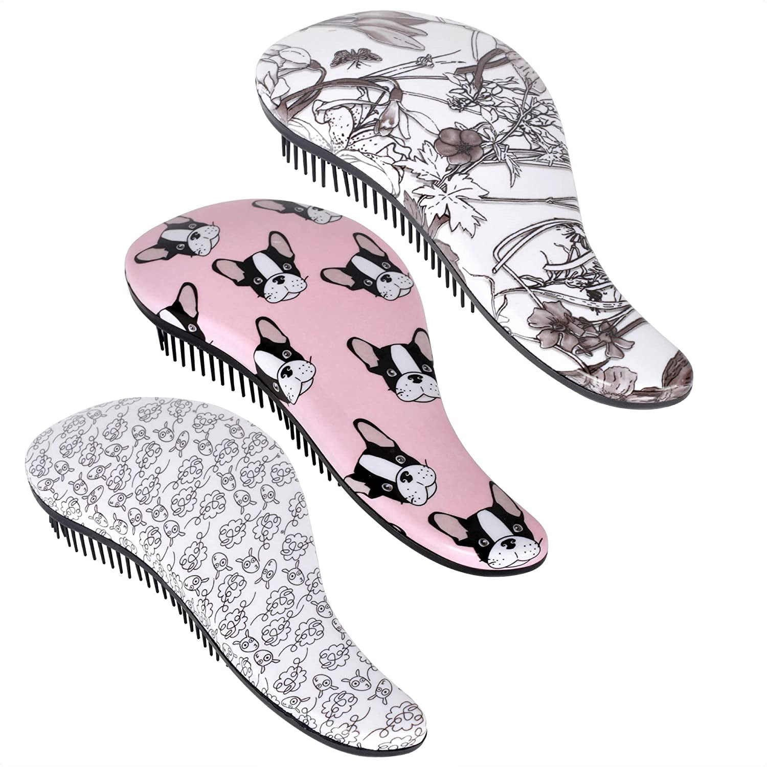 3pcs Tangle Free Hair Brushes For Kids Knots Free Detangling Hair Brush