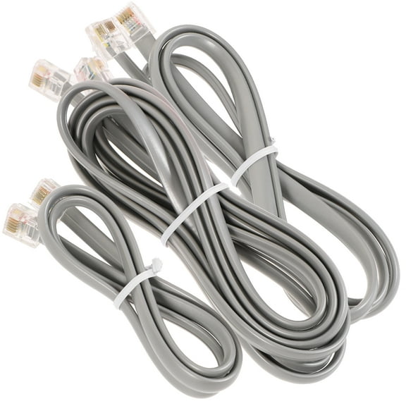 Raindrops Telephone Wire Set 3Pcs Tensile Strength Connection for Home and Office Use