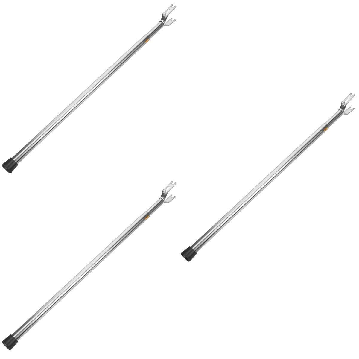 3pcs Telescoping Clothesline Prop Clothing Pole Retractable Clothesline