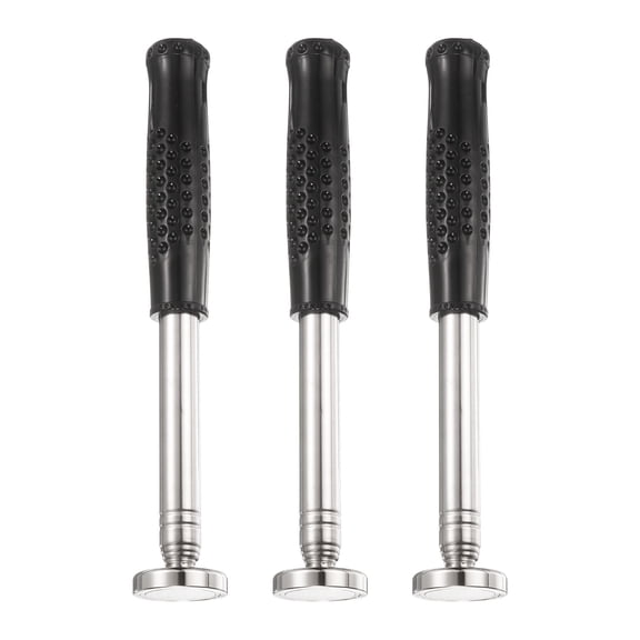 3pcs Telescoping Magnetic Pickup Tool 35LB Stainless Steel 8.9" to 40.7" Extendable Magnet Retrieval Stick with Pocket Clip for Car Industry Garage Office, Black