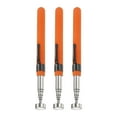 thumbnail image 1 of 3pcs Telescoping Magnetic Pickup Tool 8LB Stainless Steel 5.9" to 28.3" Extendable Magnet Retrieval Stick with Pocket Clip for Car Industry Garage Office, Orange, 1 of 7