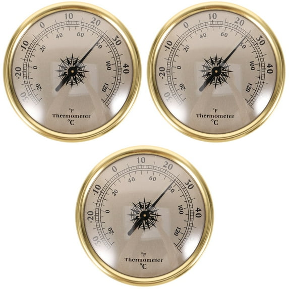 3pcs Temperature Meter Wall Mount Temperature Monitor Weather Forecasting Thermometer for Home