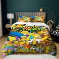 thumbnail image 1 of 3pcs The Simp-sons Bedding Set Soft Breathable Quilt Cover Kids Bedroom Decor Light-Weight Duvet Cover with Pillowshams, 1 of 6
