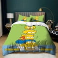 thumbnail image 1 of 3pcs The Simp-sons Bedding Set Soft Breathable Quilt Cover Kids Bedroom Decor Light-Weight Duvet Cover with Pillowshams, 1 of 6