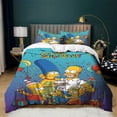 thumbnail image 1 of 3pcs The Simp-sons Bedding Set Soft Breathable Quilt Cover Kids Bedroom Decor Light-Weight Duvet Cover with Pillowshams, 1 of 6