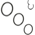 thumbnail image 1 of 3pcs Titanium Nose Hoop Ring Set 20G 18G 16G Septum Ring Seamless Clicker Ring Conch Helix Lobe Hoop Earring Tragus Daith Rook Lip Belly Cartilage Sleeper Piercing Jewelry 6mm to 12mm, 1 of 7