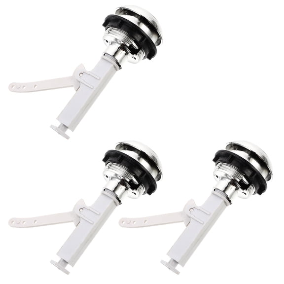 3pcs Toilet Water Tank Single Push Button Round Flush Push Button