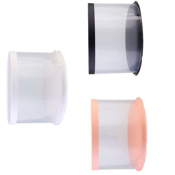 NIAIZEK Black Round Cake Boxes 3pcs Set - Elegant Paper and Plastic Design, , Protective, Easy to Carry