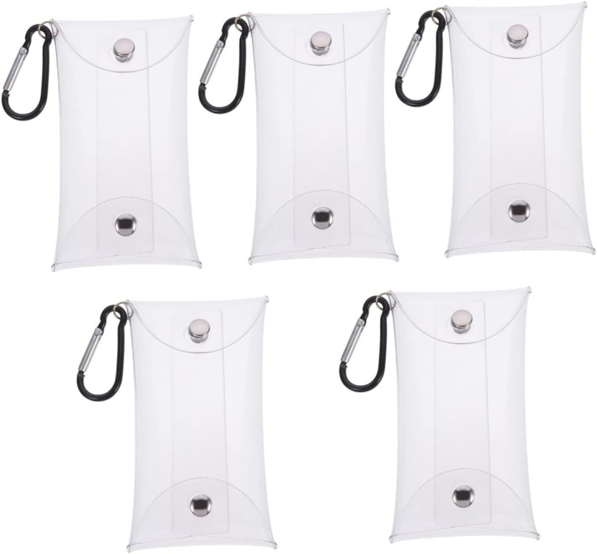 3pcs Transparent Coin Purse Girl Small Wallet Cosmetic Storage Bag Lip