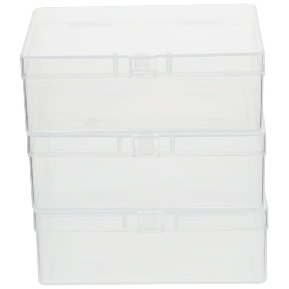 Raindrops Transparent Storage Boxes for Game Cards with PP Material and Secure Lid Design 3pcs