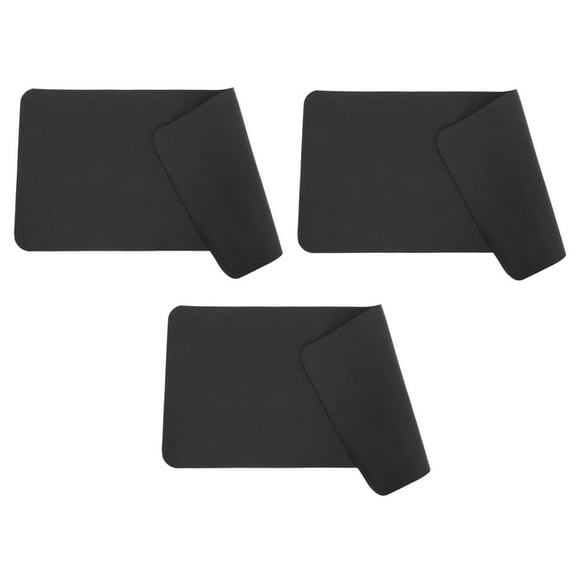 IMIKEYA Imikeya Black Nbr Exercise Mat for Home Shock Absorption 3Pcs