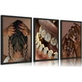thumbnail image 1 of 3pcs Trendy Black Woman Canvas Wall Art Fashion Black Girl Wall Decor Pictures African American Woman Posters Prints for Home Living Room Bedroom Bathroom Decoration Ready To Hang, 1 of 7