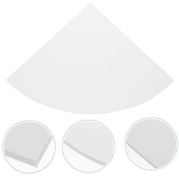 3pcs Triangle Fan Rack: Floating Corner Shelves Quarter Round Wooden Display Shelves White