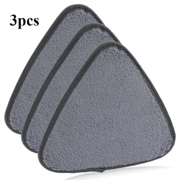 3pcs Triangle Microfiber Mop Heads, Non-Woven Polyester Cleaning Pads, Suitable for Living Room, Kitchen, Glass, Walls, Floors- Sweeping Cloths