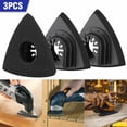 thumbnail image 1 of 3pcs Triangular Oscillating Tool Sanding Pad Quick Release Oscillating Tool For Bosch DeWalt Craftsman Multi Tool, 1 of 2