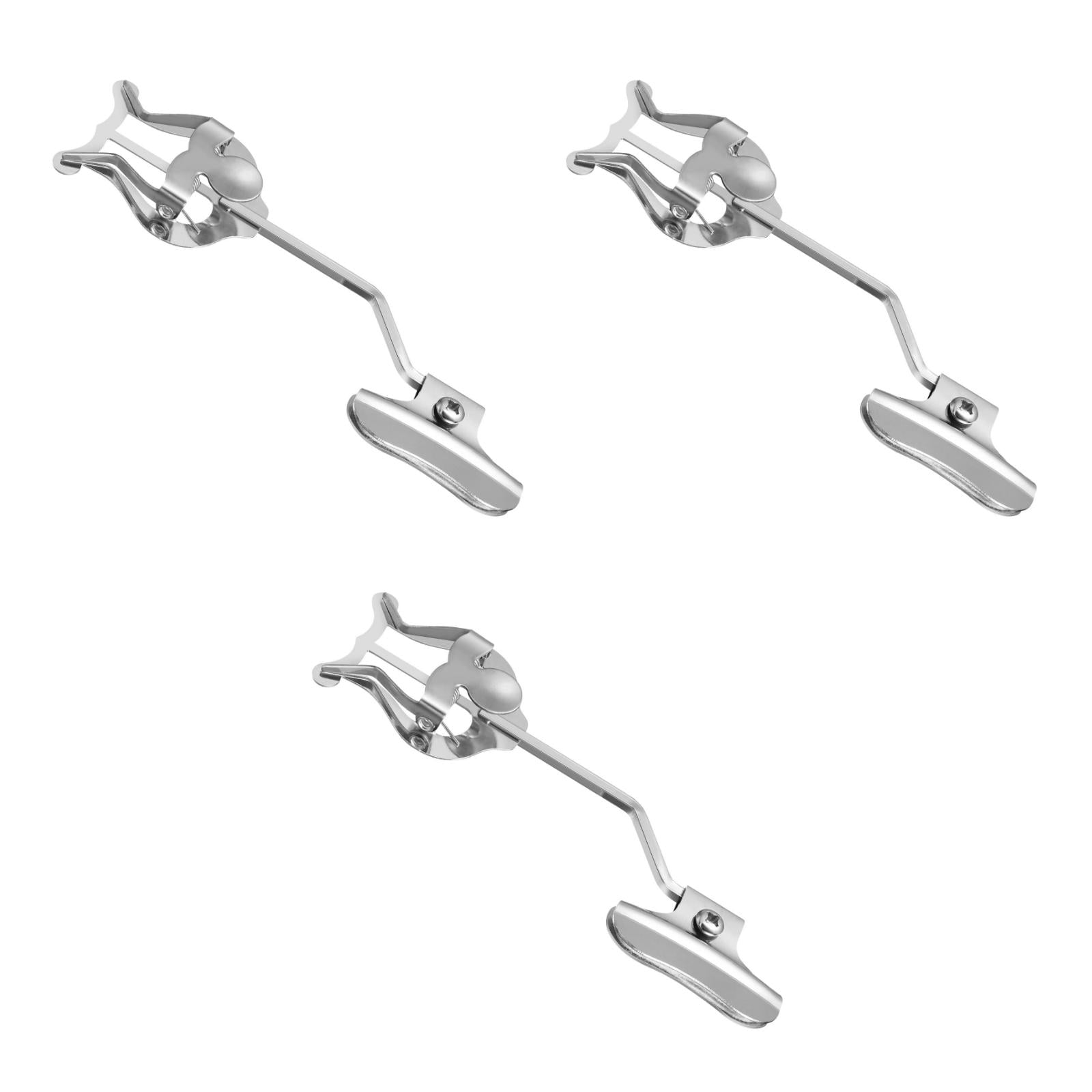 3pcs Trumpet Trombone Sheet Music Clip Trumpeter Lyre Sheet Music Clamp-on Holder (Silver)