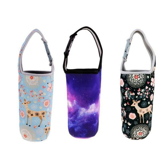 3pcs Tumbler Carrier Holder Protective Drinks Sleeve Holder for Outdoor Hiking Blue and Green Violet