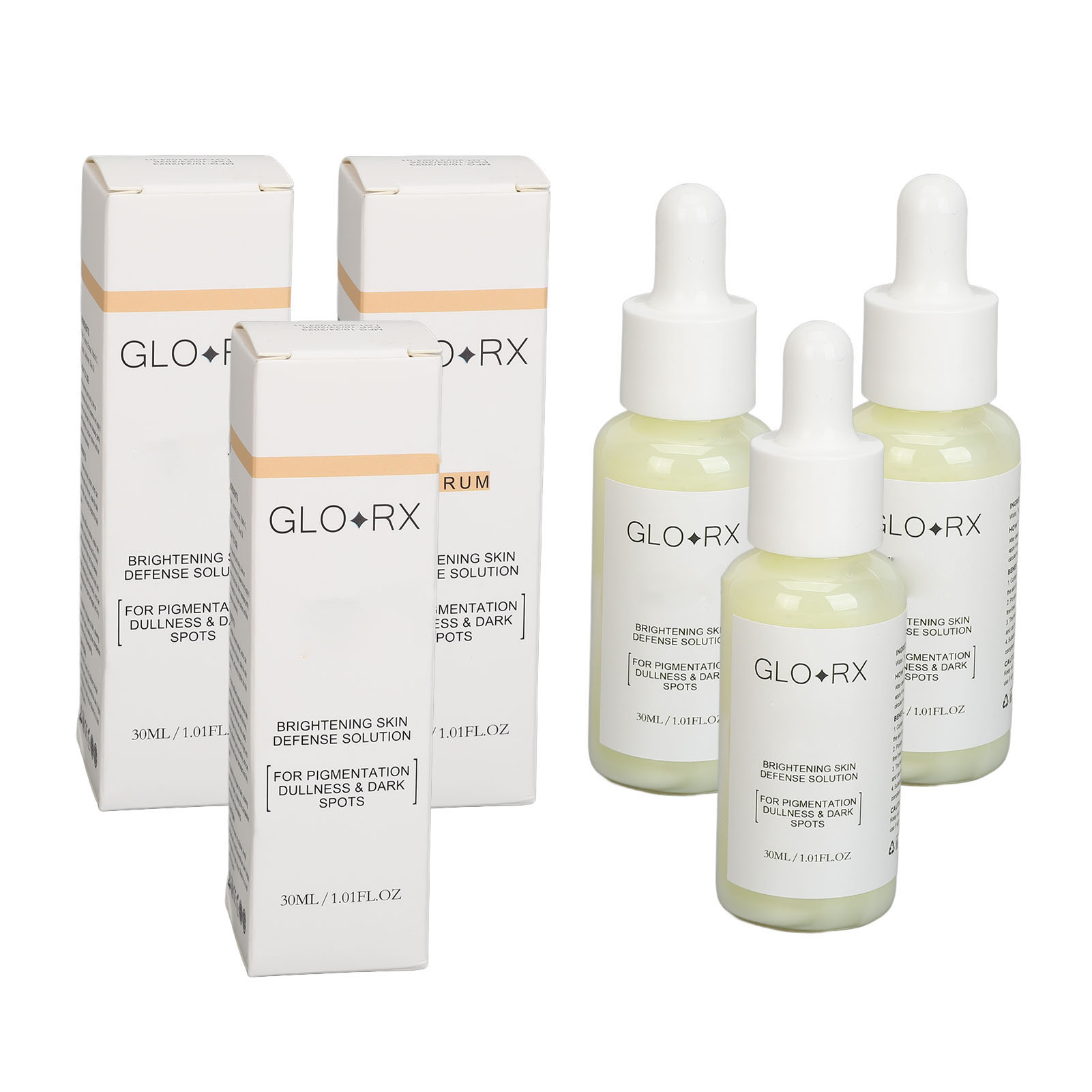 3pcs Turmeric Dark Spot Corrector Serum Hydrating Skin Brightening