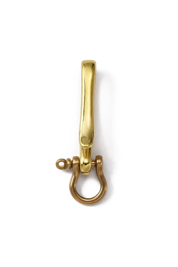 3pcs U-Shaped Brass Key Hook Shanckle Clasps for Wallet Chain Key Chain Clasp Pocket Clip Golden 75x20x15mm