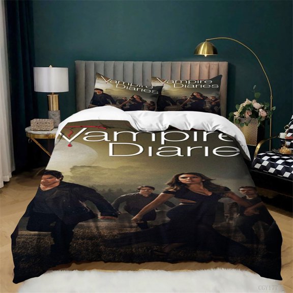 3pcs Ultra Soft Bedding Set Lightweight Breathable Comforter Set The_Vampire_Movie Duvet Cover with Pillowsham