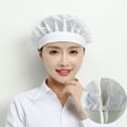 thumbnail image 1 of 3pcs Unisex Chefs Hat, Kitchen Cooking Chef Mesh Cap, Food Service Elastic Hair Nets, Baker Waiter Adjustable Work Caps, 1 of 3