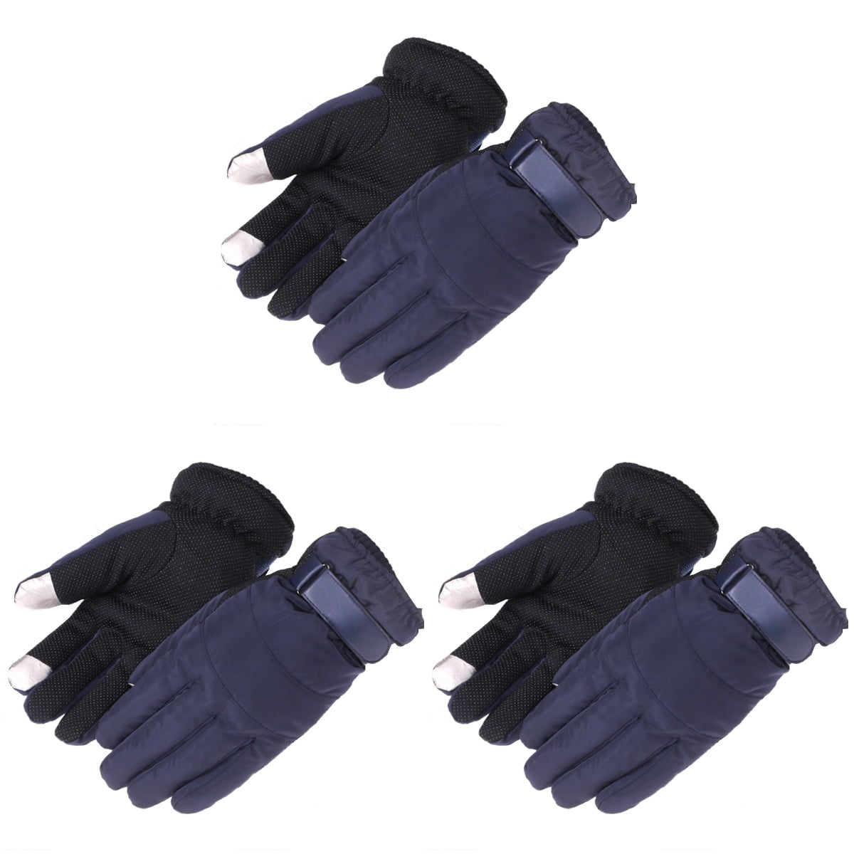 FONDOTIN Unisex Winter Ski Gloves 3-Pack Compatible Anti- Warm Comfortable Gloves