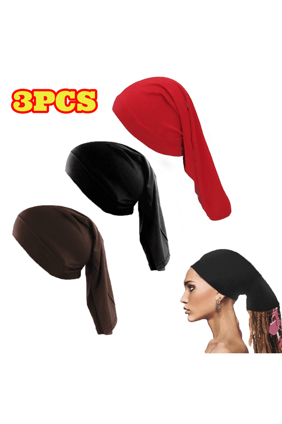 3pcs Unisex Spandex Dreadlocks Tubes, Long Hair Covers for Women Men