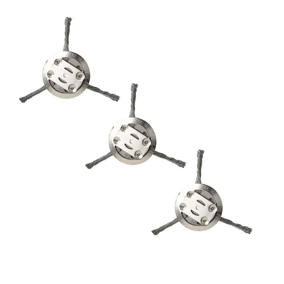 3pcs Universal Steel Wire Trimmer Head for Weed Eater, String Trimmer Replacement Head Blade & Adapter Tool, 6 Inch Weed Wacker Attachments Heads for Gardening Lawnmower