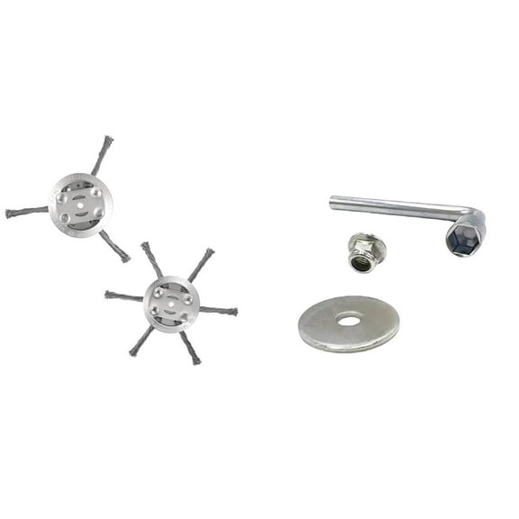 3pcs Universal Steel Wire Trimmer Head for Weed Eater, String Trimmer Replacement Head Blade & Adapter Tool, 6 Inch Weed Wacker Attachments Heads for Gardening Lawnmower