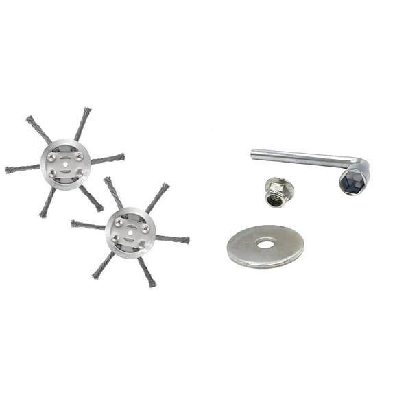 3pcs Universal Steel Wire Trimmer Head for Weed Eater, String Trimmer Replacement Head Blade & Adapter Tool, 6 Inch Weed Wacker Attachments Heads for Gardening Lawnmower