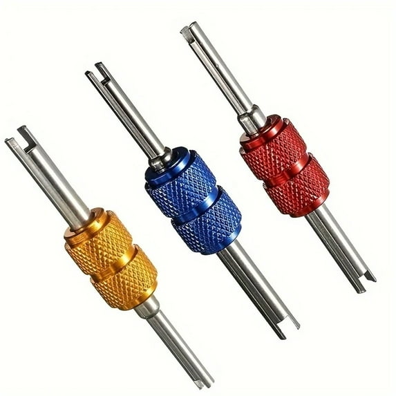 3pcs ,Universal Tire Valve Core Stems Remover Screwdriver Auto Truck Bicycle Wheel Repair Tool Dual Use Car Accessories Tire Remover