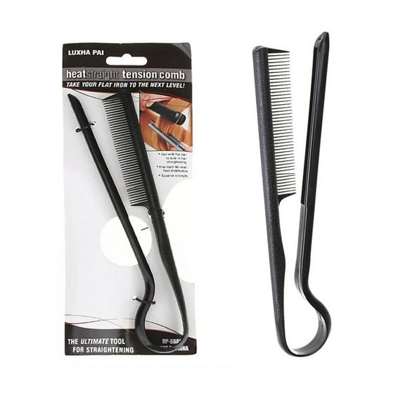 FRCOLOR Black Hair Styling Comb for Salon Use Made of Durable Plastic Easy to Carry and Use at Home 3pcs VShaped Combs