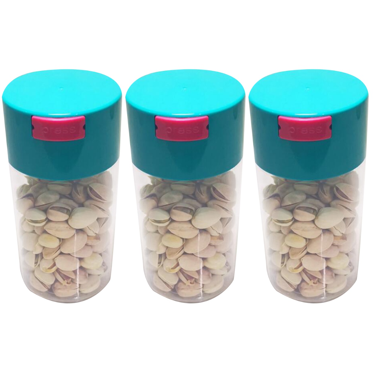 3pcs Vacuum Foodgrade Grains Storage Tank Airtight Storage Jar Sealed Can Food Classification