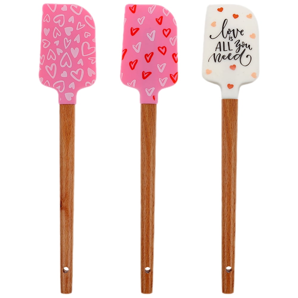 3pcs Valentine Themed Cake Spatula Silicone Spatula Non Stick Spatula