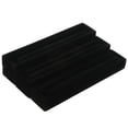 thumbnail image 1 of 3pcs Velvet Jewelry Display Box Cufflinks Storage Tray Case Organizer Black, 1 of 6