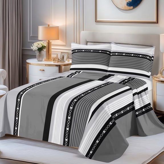 3pcs Vintage Mica Gray Bedding Set - Elegant Light Luxury for Twin/Full/Queen/King Size Beds - Soft & Skin-Friendly - Easy Care for All Seasons