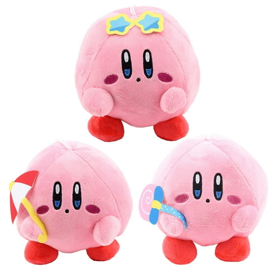 3pcs Waddle Dee Pink Plush Toys Stuffed Anime Doll 8'' Set Gift for Kids