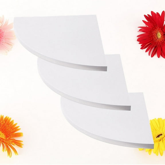 3pcs Wall Corner Shelves Corner Floating Shelves Fan Corner Shelf Corner Rack Corner Storage Holder Corner Shelves Decor for Bedroom Bathroom