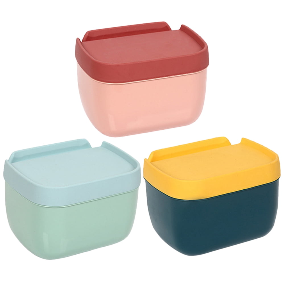 3pcs Wall Mounted Toilet Tissue Boxes Plastic Toilet Paper Case for