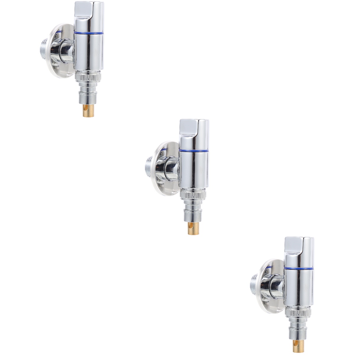 3pcs Washer Shut Off Valves 1/2 Inch Bathroom Shut Off Valves Toilet Shut Off Valves