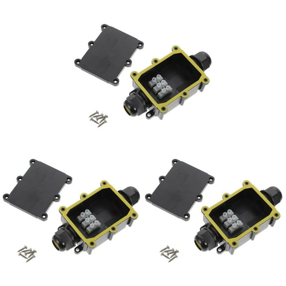 3pcs Outdoor Junction Box Cable Connector Electrical Wire Connector Watertight External Box