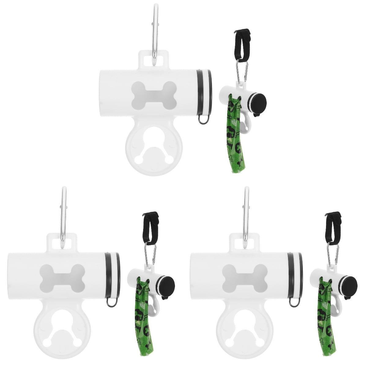 3pcs Wearresistant Poop Bag Holder Convenient Bag Container Outdoor