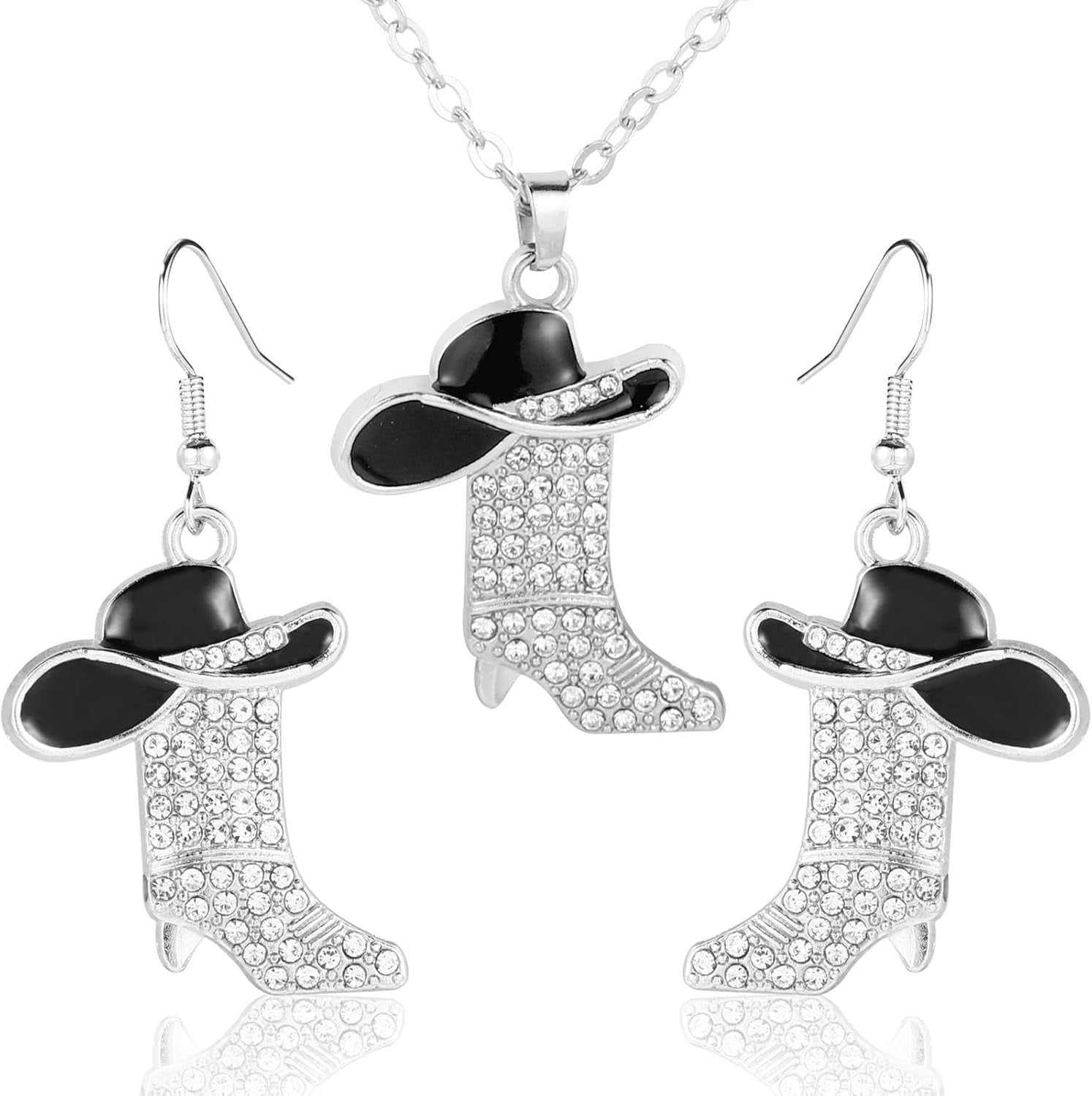 Rhinestone Cowboy Hat Belt Earrings Necklace Kit Western Outfit Accessories Set Cowboy Hat Rhinestone Cowgirl Boots Earrings Set Liberia | Ubuy main image 3