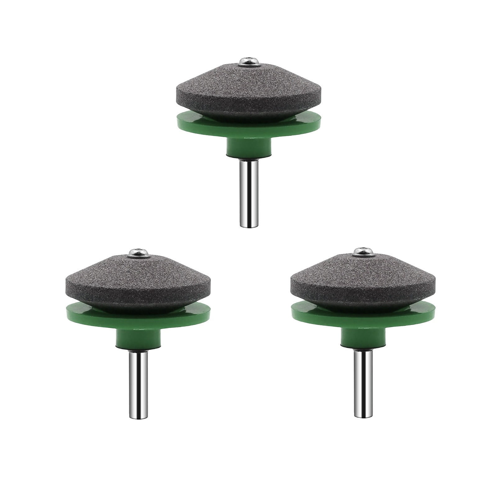 3pcs Wheel Stone Lawn Mower Blade Sharpening Stone Circular Sharpener