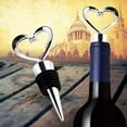 thumbnail image 1 of 3pcs Wine Stopper Leak-proof Heart Shape Beverage Bottle Stopper Kitchen Gadget, 1 of 10